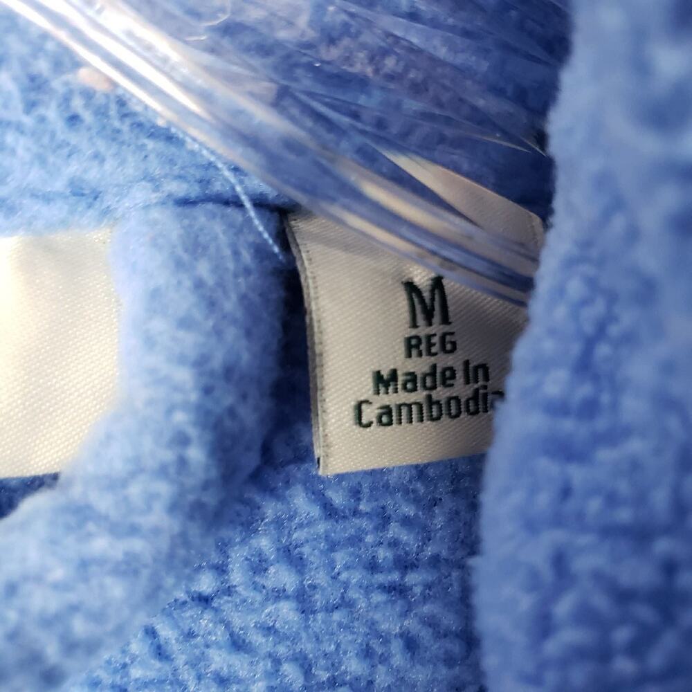 LL Bean Robe Fleece Full Zip Blue Women’s Size Medium M Pockets Long Sleeve - Picture 9 of 12